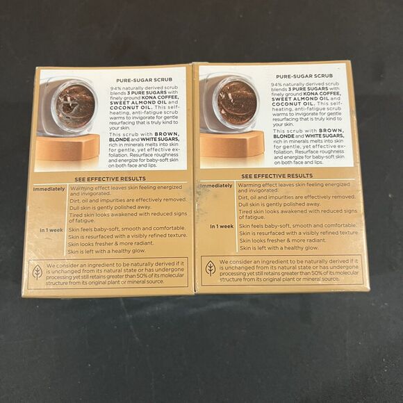 2 bottles L’Oreal Pure Sugar Scrub 3 Pure Sugars + Coffee Resurface and energize - Picture 2 of 2